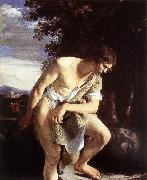 GENTILESCHI, Orazio David Contemplating the Head of Goliath fh oil painting reproduction